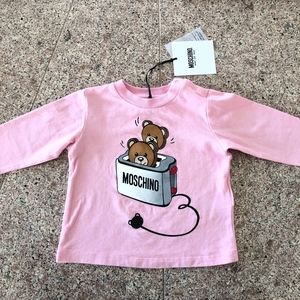 MOSCHINO baby girl's pink T-shirt 6-9 months